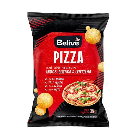 Snack sabor Pizza Sem Glúten Belive 35g