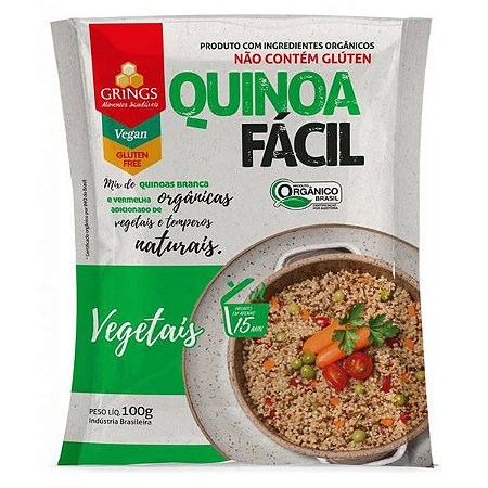 Quinoa Fácil Orgânica Vegetais Grings 100g