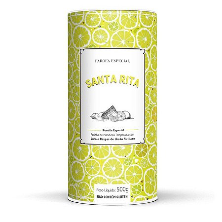 Farofa Especial sabor Limão Siciliano Lata Santa Rita 500g