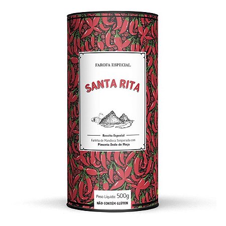 Farofa Especial sabor Pimenta Lata Santa Rita 500g