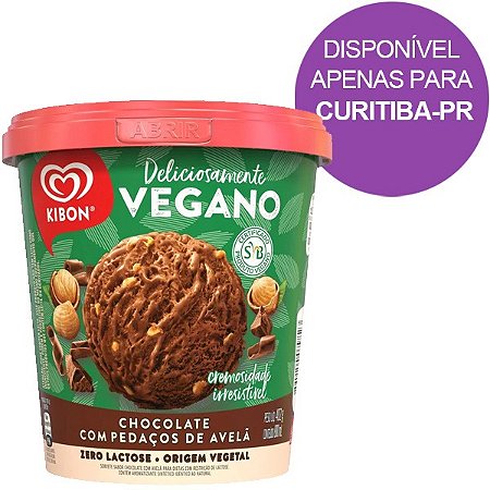 Sorvete Vegano Chocolate com Avelã Kibon 800ml
