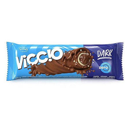 Rolinho Wafer Recheado Chocolate Dark Viccio 30g