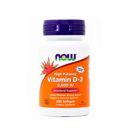 Vitamina D3 2000 UI Now Foods 240 caps
