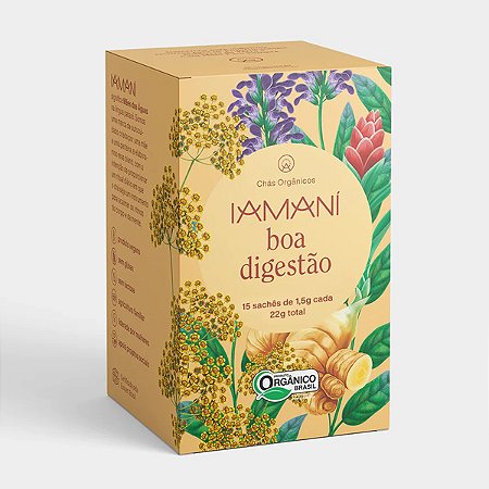 Chá Orgânico Boa Digestão 15 sachês Iamaní