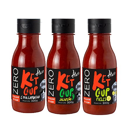 Kit Ketchup Zero Açúcar Hass 300g
