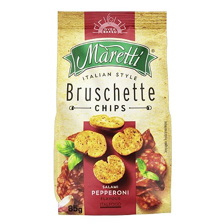 Torradinhas Bruschette Chips sabor Pepperoni Maretti 85g