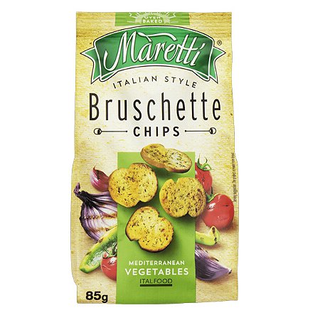 Torradinhas Bruschette Chips Vegetais Mediterrâneos Maretti 85g