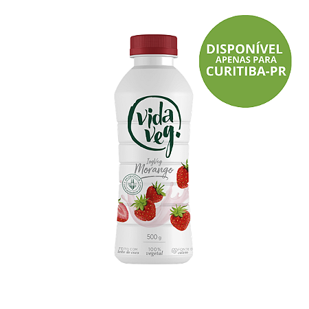 Iogurte Vegetal de Morango Vida Veg 500g | Sem Lactose e Fonte de Probióticos