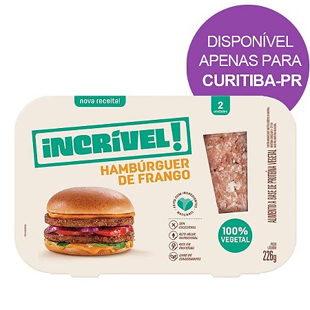 Hambúrguer de Frango 100% Vegetal Incrível 226g