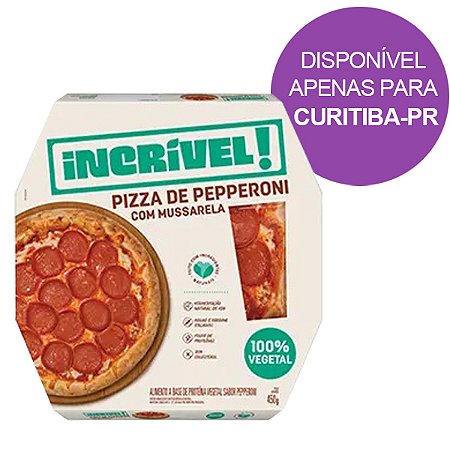 Pizza de Pepperoni com Mussarela 100% Vegetal Incrível 450g