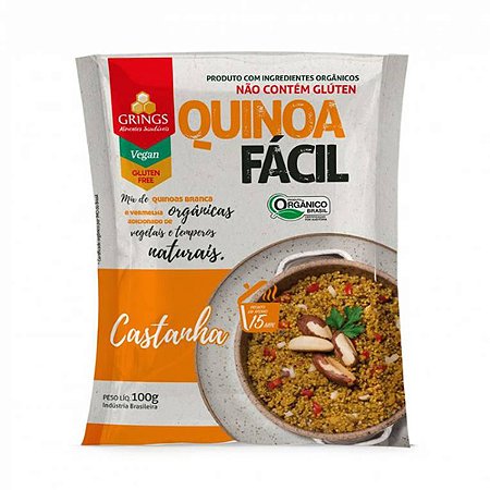 Mix Quinoa Fácil Orgânica Castanha Grings 100g VALIDADE 12/03/24