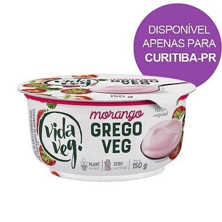 Iogurte Grego Morango Vida Veg 150g