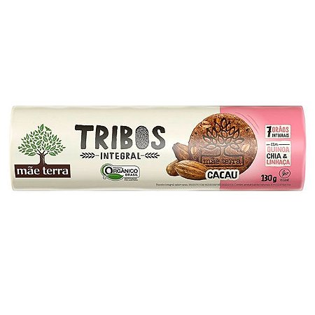 Biscoito Orgânico sabor Cacau Tribos 130g