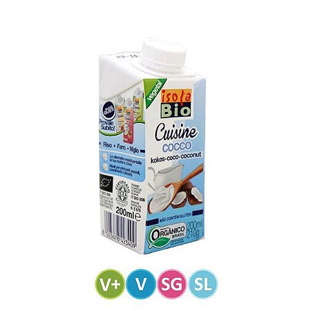 Leite de Coco para Uso Culinário Sem Lactose 200ml