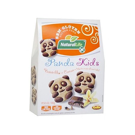 Cookies Baunilha e Cacau Panda Kids Sem Glúten 100g