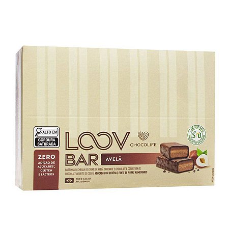 Barrinhas Loov Avelã Crocante Chocolife 12x30g
