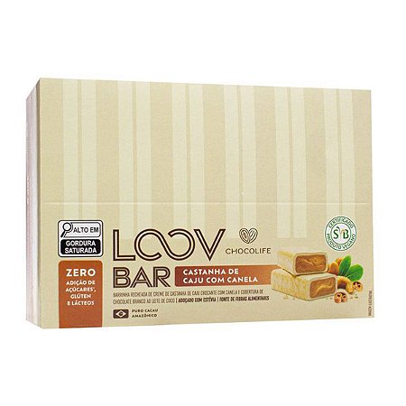 Barrinhas Loov Castanha e Canela Chocolife 12x30g