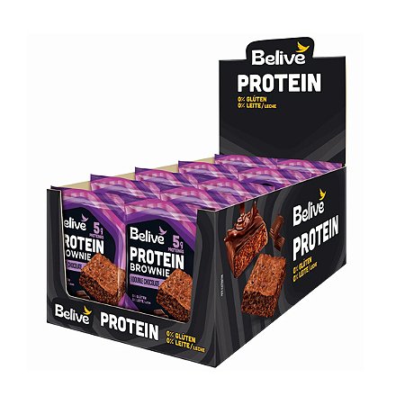 Brownie Protein Double Chocolate Sem Glúten Belive 10x40g