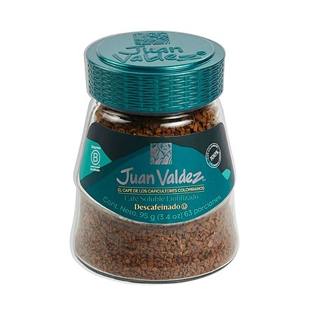 Café Solúvel Colombiano Descafeinado Juan Valdez 95g