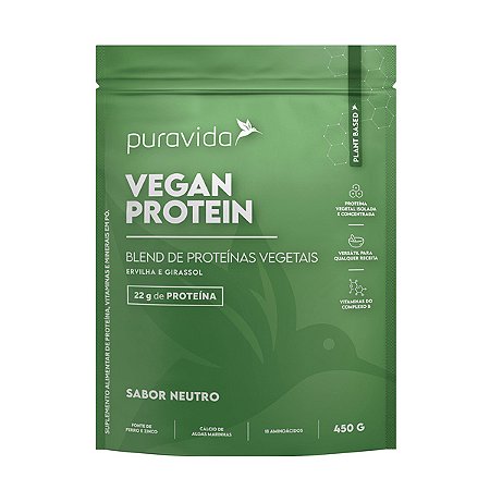 Vegan Protein sabor Neutro Pura Vida 450g