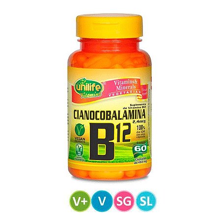 Vitamina B12 Vegana 60 Cápsulas