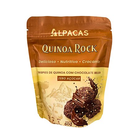 Crispy de Quinoa com Chocolate Belga Zero Alpacas 60g