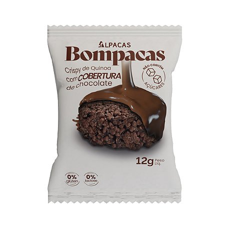 Crispy de Quinoa e Chocolate Belga Zero Bompacas Alpacas 12g