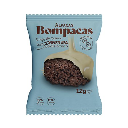 Crispy de Quinoa e Chocolate Branco Bompacas Alpacas 12g