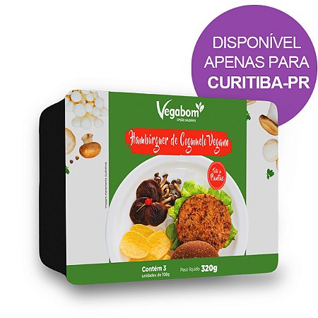 Hambúrguer Vegano com Cogumelo Vegabom 320g