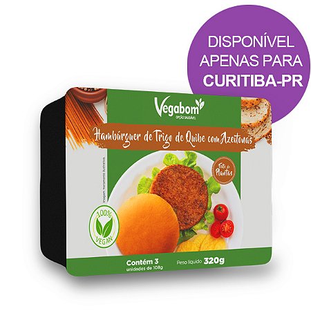 Hambúrguer Vegano Triguilho com Azeitonas Vegabom 320g