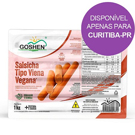 Salsicha tipo Viena Vegana Goshen 1kg