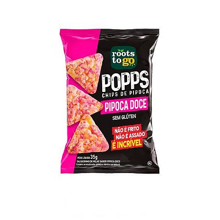 Chips de Pipoca Doce Popps 35g