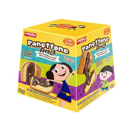 Panettone Kids com Avelã Sem Glúten Aminna 80g