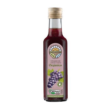 Vinagre de Vinho Tinto Orgânico Organovita 250ml