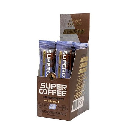 Super Coffee 3.0 Choconilla sachê Caffeine Army Display 14un