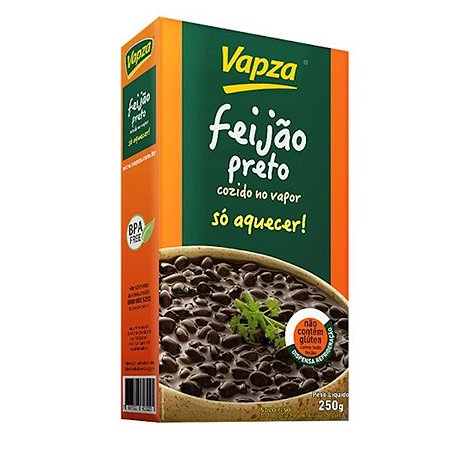 Feijão Preto Cozido Vapza 500g
