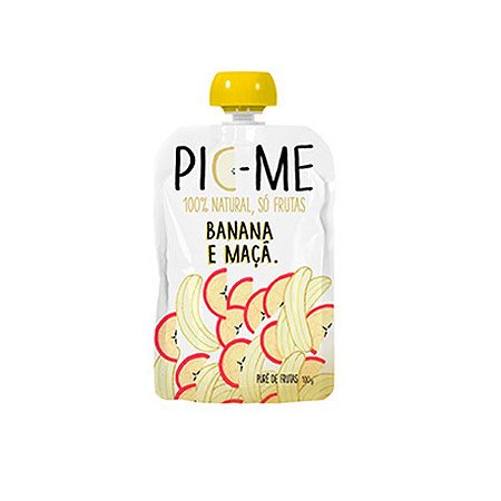 Purê de Frutas 100% Natural Banana e Maçã