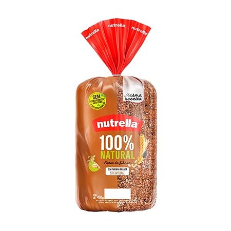 Pão Integral 100% Natural Nutrella 400g