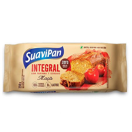 Bolo Integral de Maçã Zero Açúcar Suavipan 250g