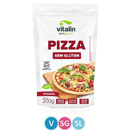 Mistura Integral para Pizza Sem Glúten Vitalin 200g