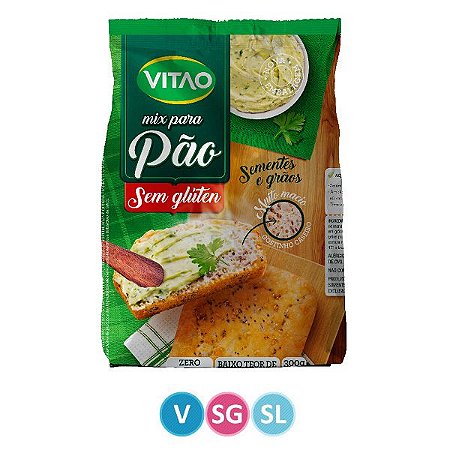 Mix para Pão Sementes e Grãos Sem Glúten Vitao