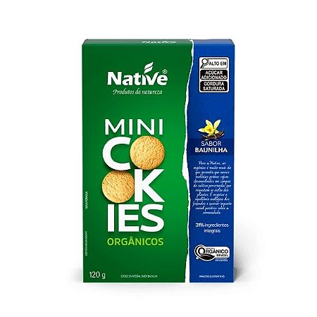 Mini Cookies Orgânicos Baunilha Native 120g