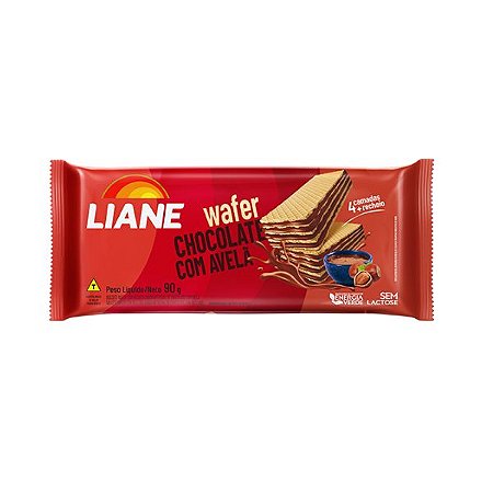 Wafer Chocolate com Avelã Liane 90g VALIDADE 06/10/25
