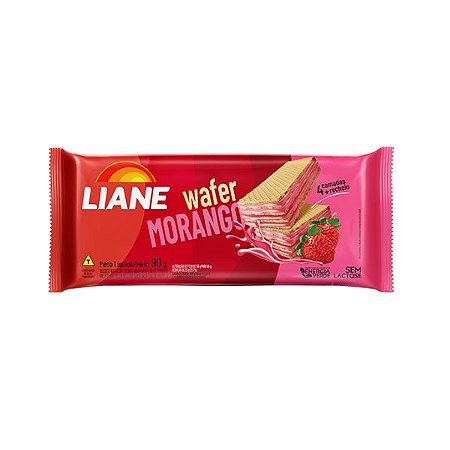 Wafer Morango Liane 90g VALIDADE 03/10/25