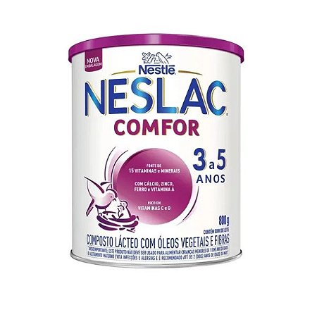 Composto Lácteo Neslac Comfor 3 a 5 Anos Nestlé 800g