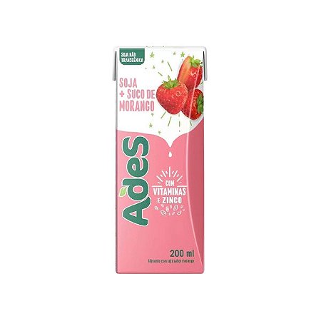 Bebida de Soja sabor Morango Ades 200ml