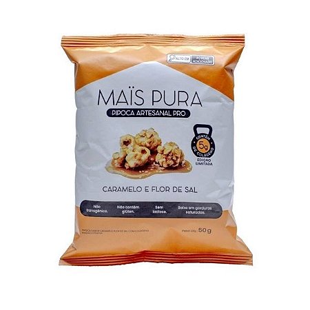Pipoca Caramelo e Flor de Sal PRO Mais Pura 50g