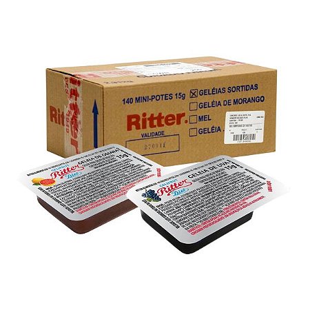 Geleia Diet Goiaba e Uva Sachês Ritter cx 140un/15g
