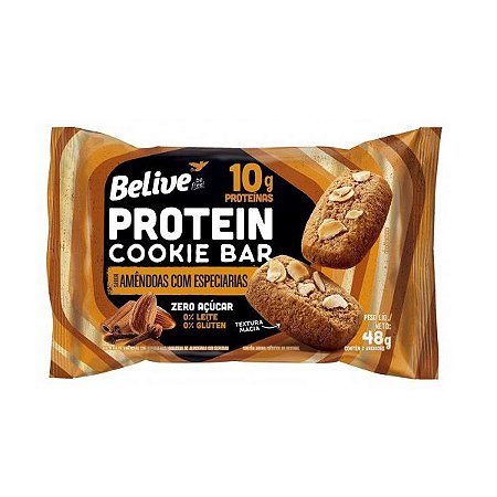 Cookie Bar Protein Amêndoas com Especiarias Belive 48g