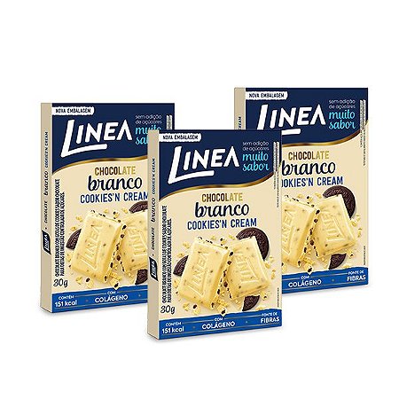 Chocolate Branco com Cookies Linea 3 unidades